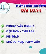 Đơn Hàng Xkld Đài Trung Quốc 2024 Online Apply Link