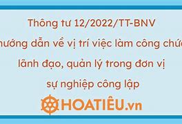 Thông Tư 06/2022/Tt-Bnv